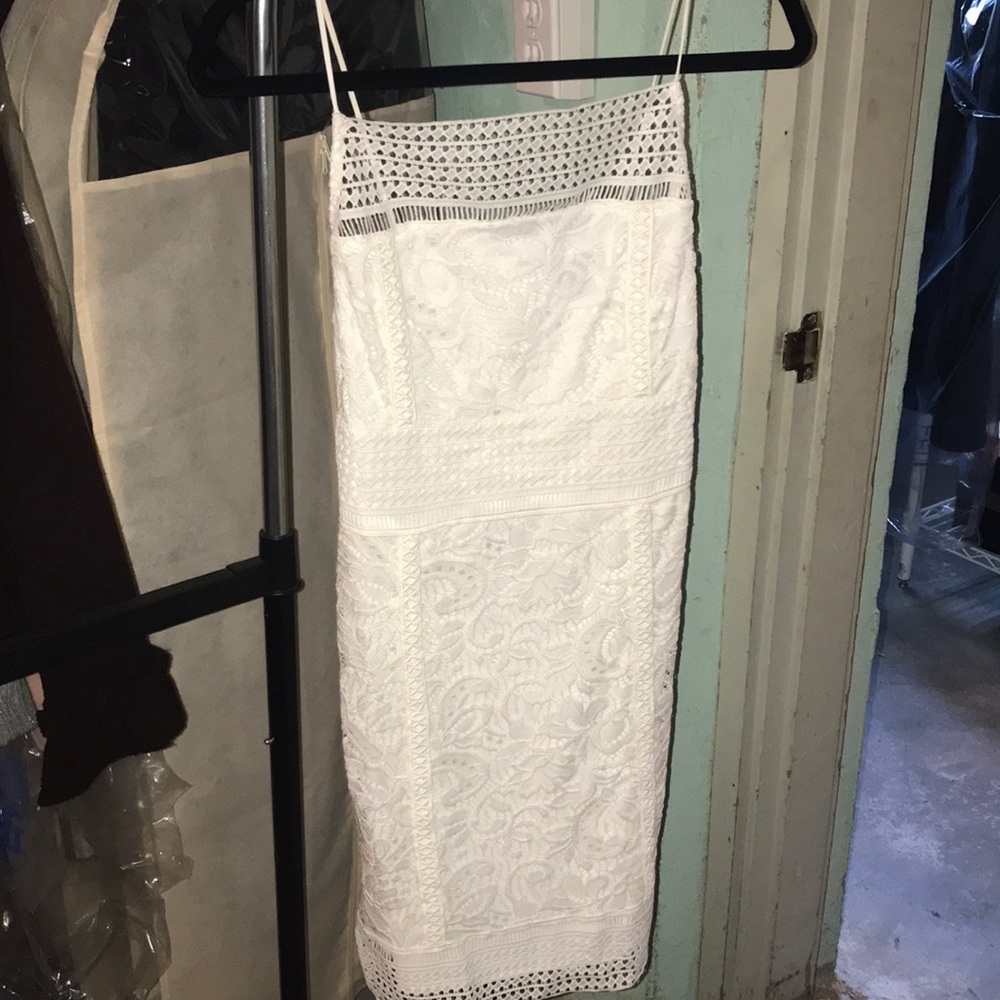 Topshop white crochet dress